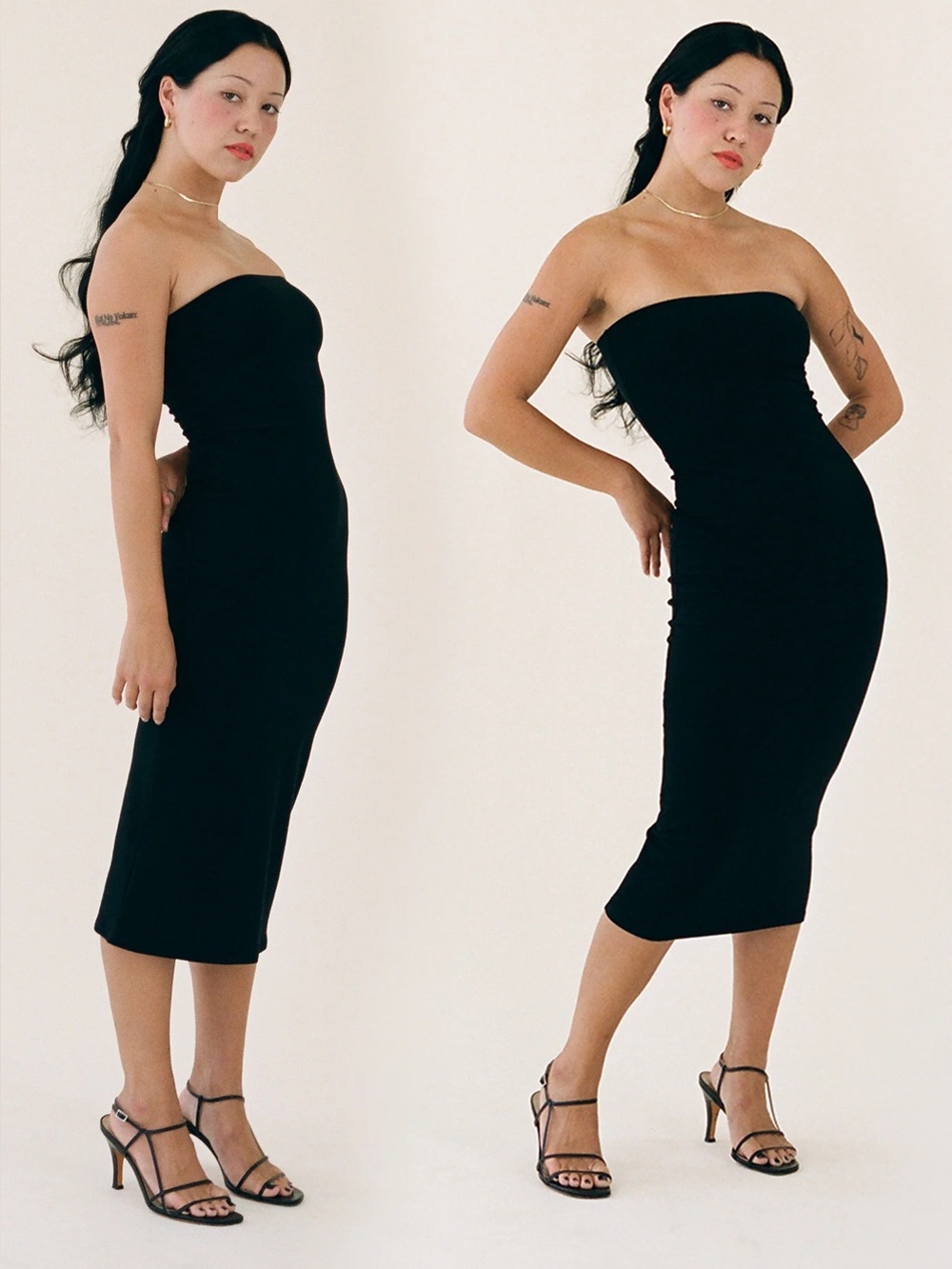 NWT GIL RODRÍGUEZ Tube Convertible Midi Dress - Black (2)